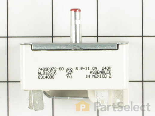 11744487-1-M-Whirlpool-WP7403P239-60-Range Infinite Burner Switch - 8 Inch