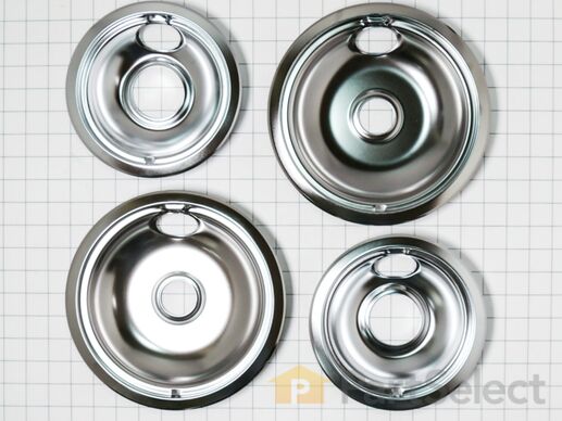 2367458-1-M-Whirlpool-W10278125-Chrome Drip Bowls - Kit of 4