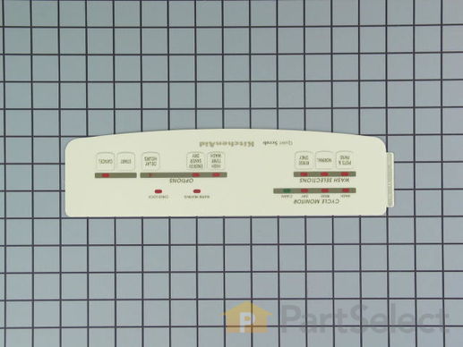 402303-1-M-Whirlpool-9743368           -Control Panel Touchpad Insert - Almond