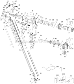 Page A Diagram and Parts List for  DeWALT Nailer