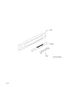 Control Panel Diagram and Parts List for  Frigidaire Dishwasher