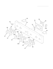 Backguard Diagram and Parts List for  Electrolux Range