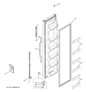 FREEZER DOOR Diagram and Parts List for  General Electric Refrigerator