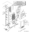 FREEZER SECTION Diagram and Parts List for  General Electric Refrigerator