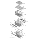 FREEZER SHELVES Diagram and Parts List for  General Electric Refrigerator
