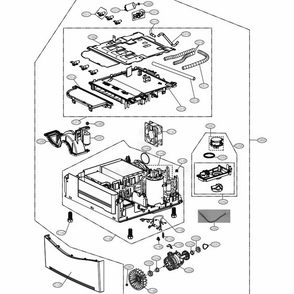 Part Location Diagram of EAU62043403 LG Motor Pump Assemby