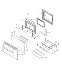 DOOR / DRAWER (STL) Diagram and Parts List for  Maytag Range