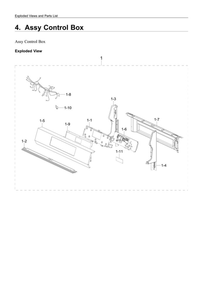 Control Box Assembly Diagram and Parts List for AA-00 Samsung Range